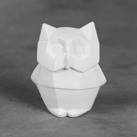 Ceramic Bisque Owl Facetini - Case of 6 Ceramic Bisque Owl Facetini - Case of 6